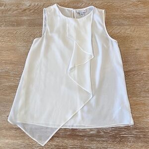 3.1 Philip Lim for Target Ivory Sleeveless Ruffled Blouse